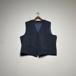 Pronto Uomo Wool Blend Sleeveless Prep Vest Button Up Men 3x Grey Blue Casual